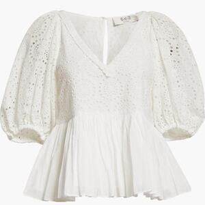 NWT Sea New York Maeve Eyelet Peplum sz small $350